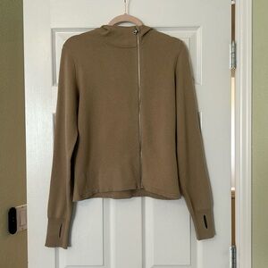 Nike Tan Zip-Up Hoodie Sweatshirt